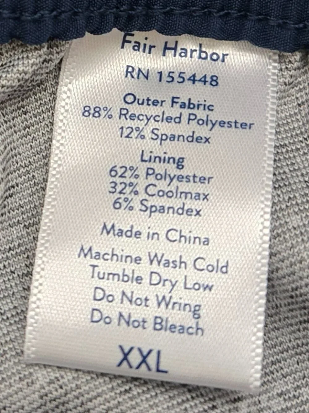 Fair Harbor Lined Swim Trunks Mens Geo Pattern Outer Drawstring Mesh Pockets XXL
